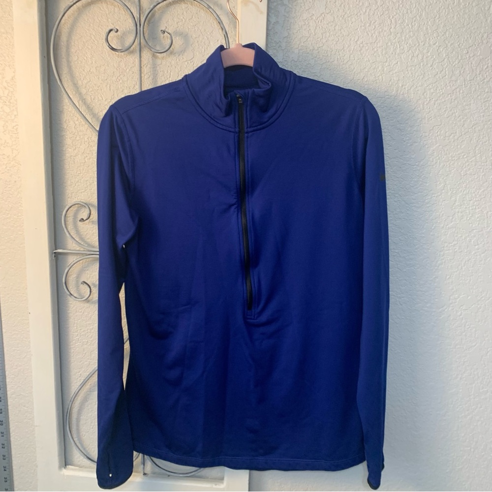Blue Quarter-Zip athletic Pullover